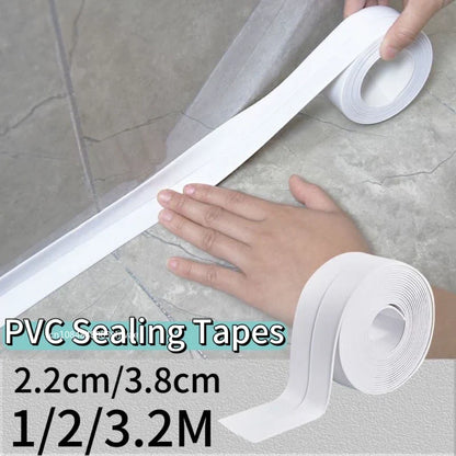 Self-Adhesive PVC Sealing Tape – Waterproof, Oil-Proof Caulk Strip for Kitchen, Bathroom, Sink & Toilet (1/2/3.2M)