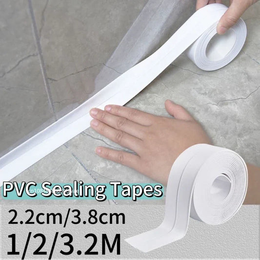 Self-Adhesive PVC Sealing Tape – Waterproof, Oil-Proof Caulk Strip for Kitchen, Bathroom, Sink & Toilet (1/2/3.2M)