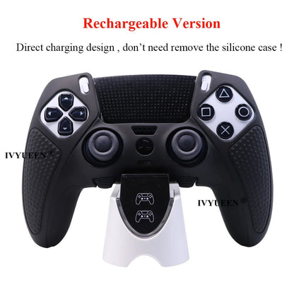 IVYUEEN Water Transfer Printing Silicone Protective Skin for PS5 DualSense Edge Controller