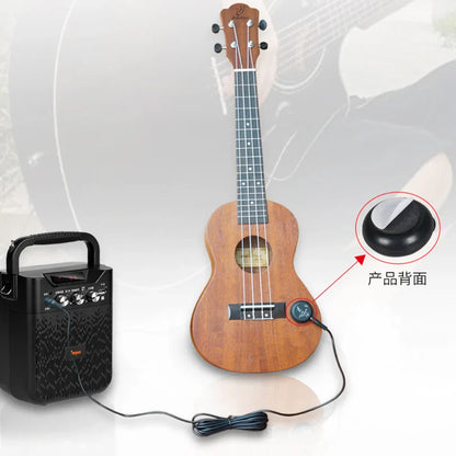 AD-35 Mini Piezo Pickup Transducer – Stick-On Sound Amplifier for Acoustic Guitar, Ukulele, Violin, Cello & Banjo