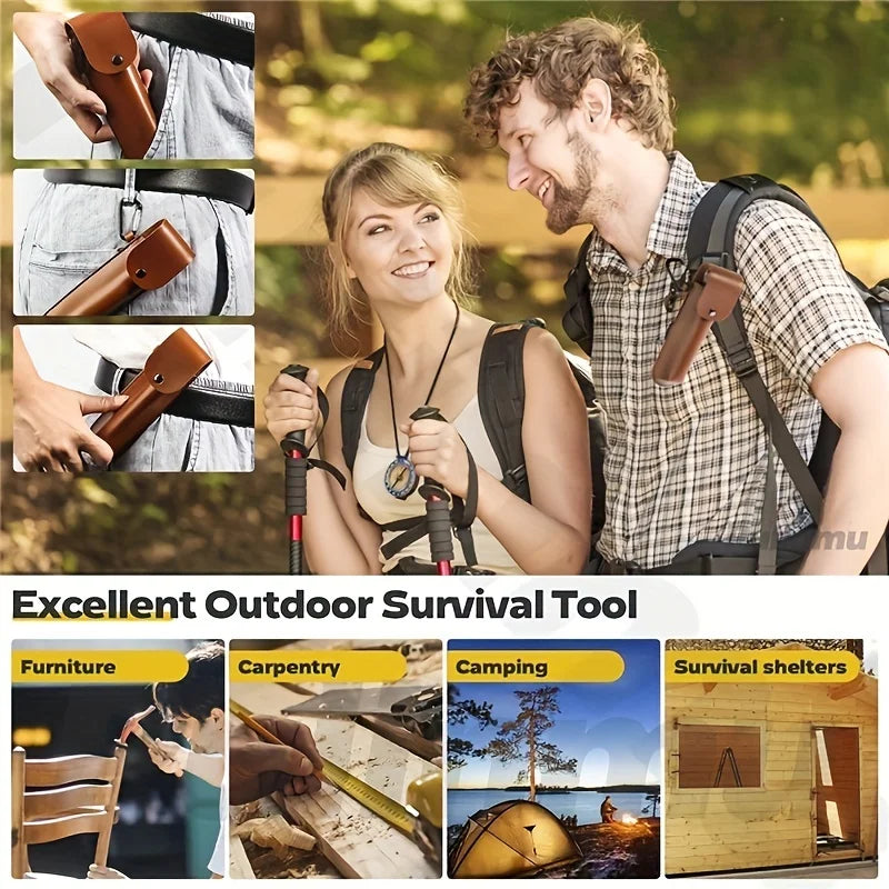 Portable Outdoor Survival Woodworking Auger Drill Bits Set - Bushcraft Hand Drill Punch Tool for Camping & Hiking