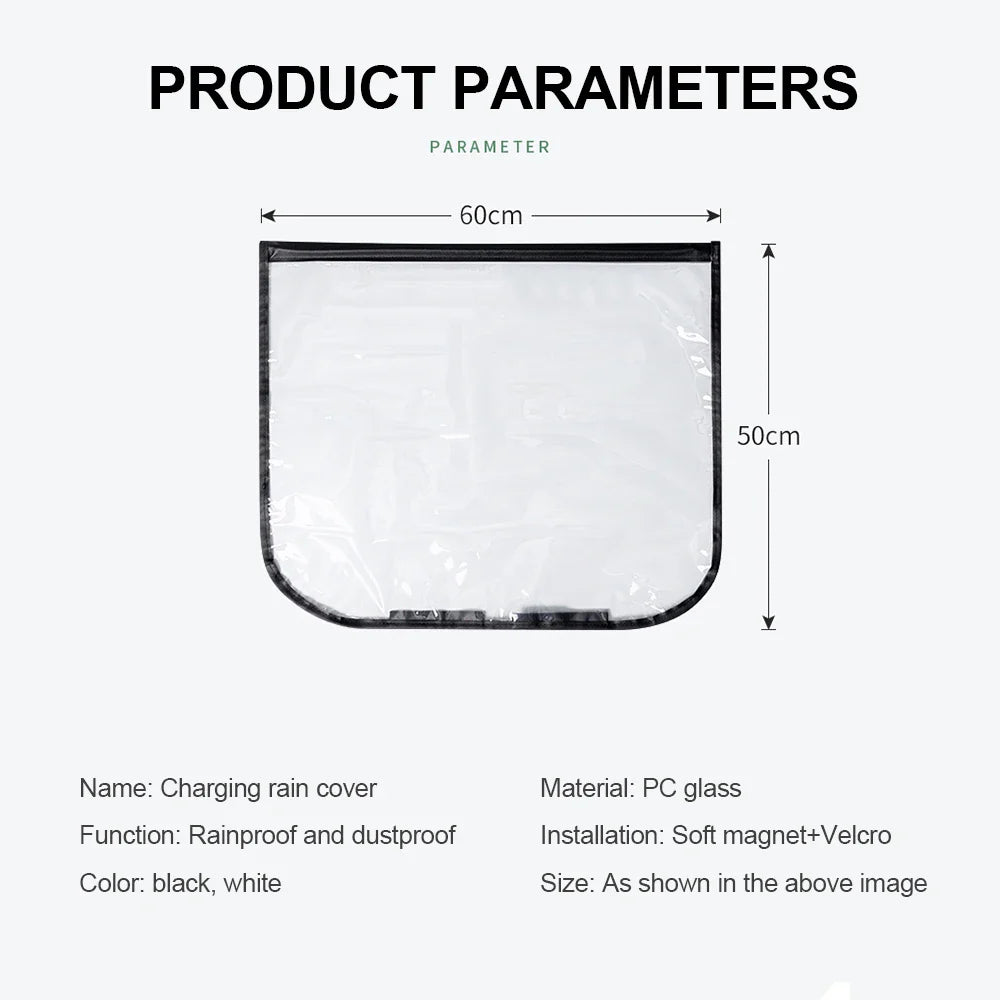 Electric Vehicle Charger Port Cover – Rainproof and Dustproof Outdoor Protection for Tesla Model 3/Y Sedan SUV Car Accessories