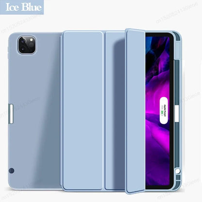 iPad Protective Case with Pencil Holder - Magnetic Cover for iPad Pro 11 12.9 13 Inch and iPad Air 10.9 11 Inch Models