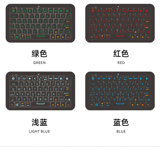 Mini Gyroscope Keyboard Dual Mode 2.4G & Bluetooth 5.0 Backlit Wireless Remote for Android TV Box, Smart TV, PC