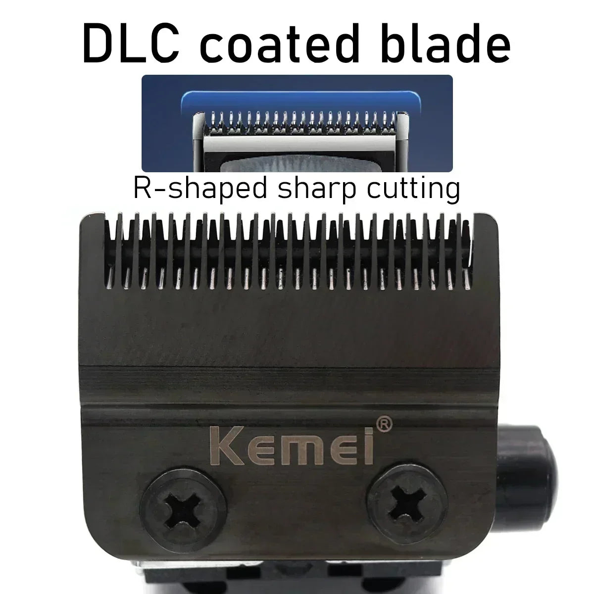 Kemei 2361 Professional Hair Clipper – 10000RPM Magnetic Motor, DLC Blade, Base Charger, Hair Trimmer for Men