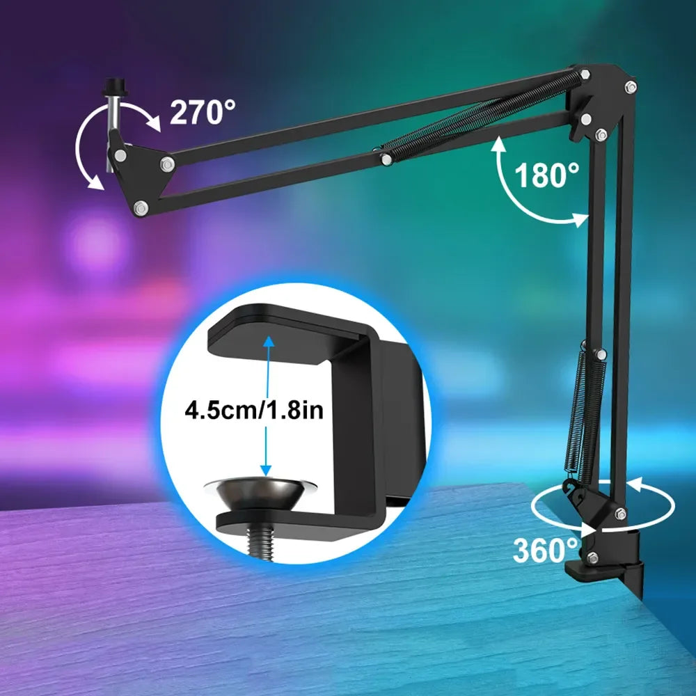 Haomuren USB Podcast Microphone Kit – Cardioid Condenser Mic with Boom Arm for Streaming, Recording, YouTube & PC Studio Use