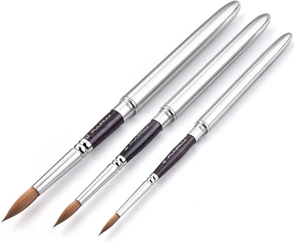 3 PCS Travel Watercolor Brushes: Portable Pocket Paint Brushes for On-the-Go Painting