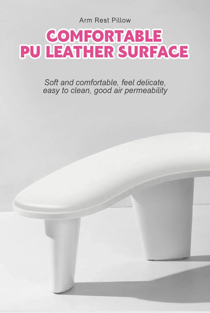 U-Shaped Nail Arm Rest Pillow with Detachable Brackets – Manicure Hand Rest for Nail Salon
