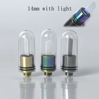 14mm Hot Knife Tip Ceramic Heating Tool – 510 Thread Preheat Cutting Tip with Light (1–5 Piece Set)