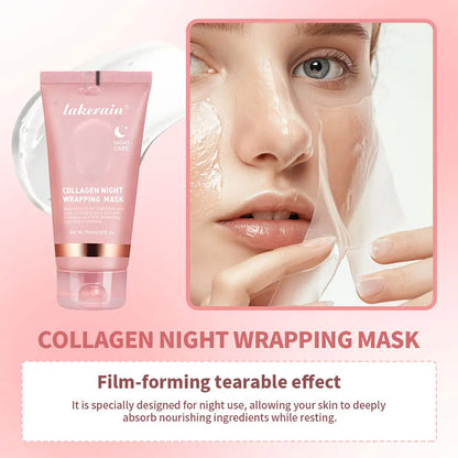 Collagen Jelly Cream – Hydrolyzed Overnight Peel-Off Facial Mask for Hydration & Firming