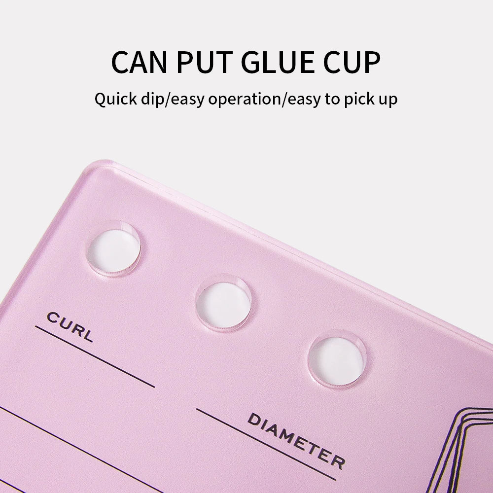 GLAMLASH Eyelash Extension Glue Pallet: Acrylic Board for False Lashes - Makeup Tool Holder