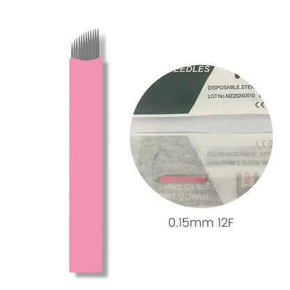 0.15mm Microblading Nano Blades — U-Shape Tebori Tattoo Needles for Permanent Makeup Eyebrow Pen