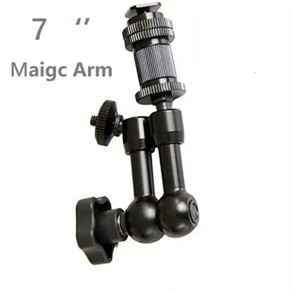 Super Clamp with 7"/11" Adjustable Magic Arm | Articulating Mount for Monitor, LED Light, DSLR Camera, Flash & LCD Video Gear