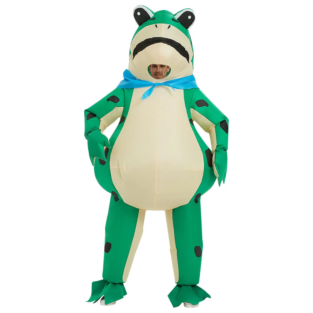 Inflatable Frog Costume — Funny Full-Body Blow-Up Cosplay Suit for Adult Halloween & Party Role Play