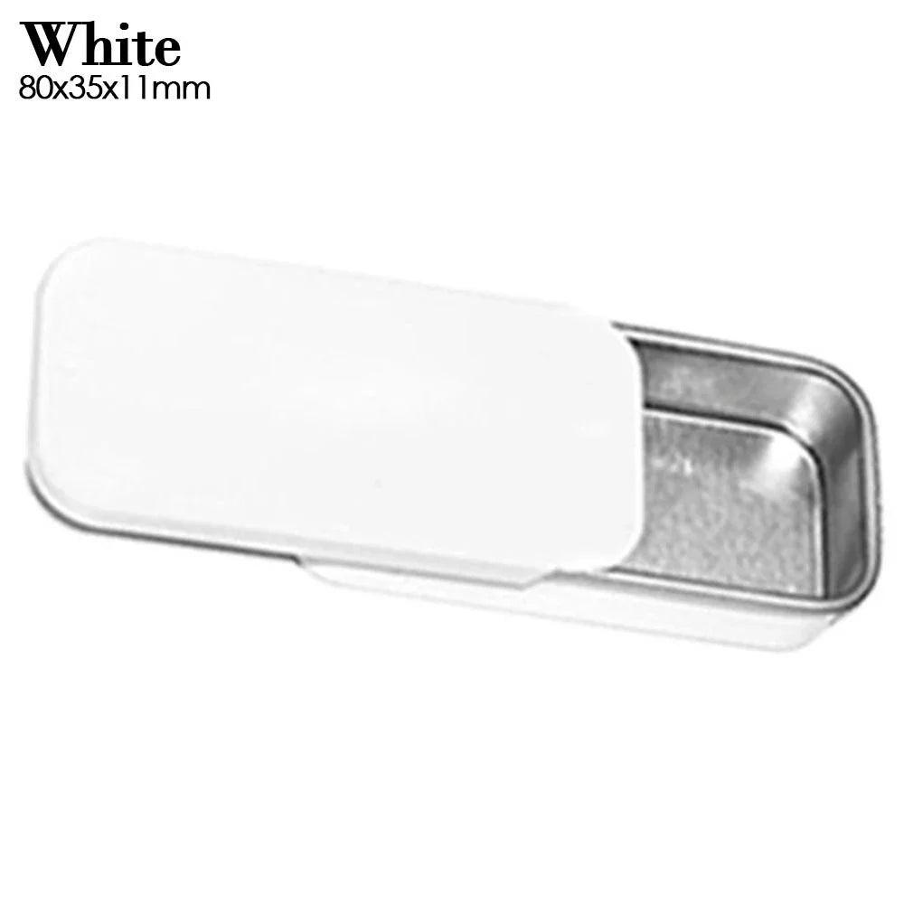 Metal Rectangular Mini Tin Box – Hinged Push-Top Candy, Pill & Small Storage Container