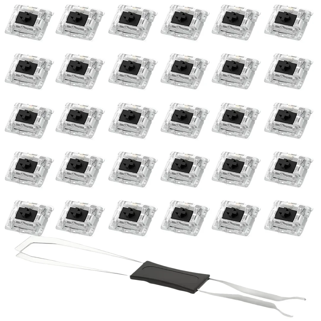 Mechanical Keyboard Switch Set - 50/100pcs Hot Swappable Blue Red Brown Black Switches with Keycap Puller