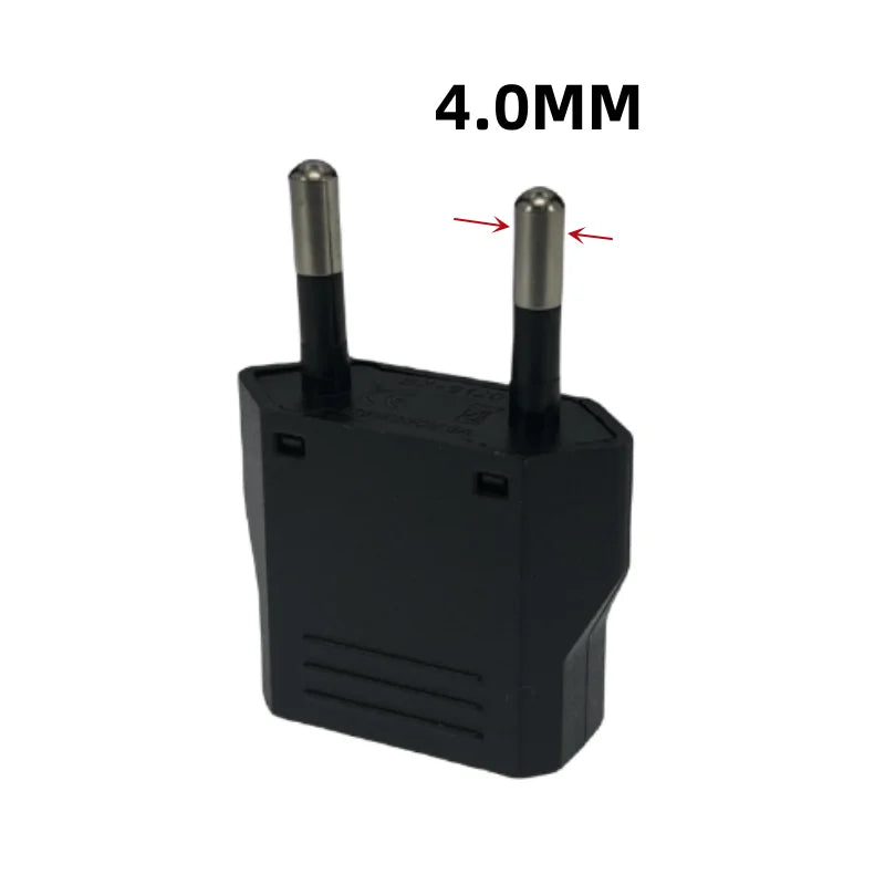 Mini Power Plug Adapter - Converts CN, UK, EU to US, AU - Suitable for America, Russia, Australia, Korea Travel - 4.0mm/4.8mm, 6A 125V