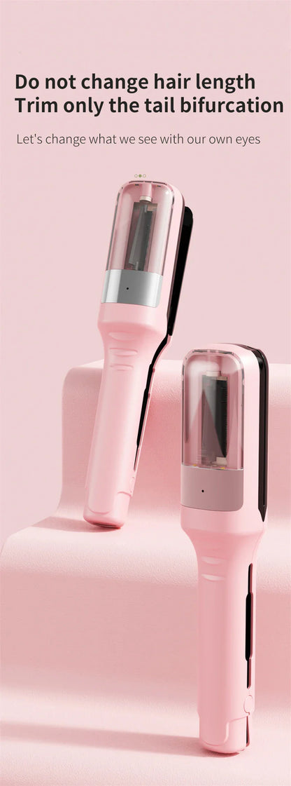 Professional Cordless Hair Ends Trimmer – Automatic Split Remover for Dry, Damaged, Brittle Hair in Women