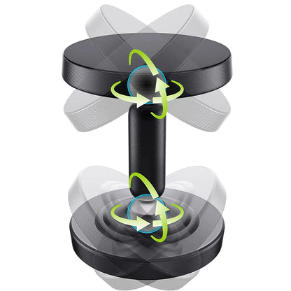 Dual Magnetic Gym Phone Holder - 360° Rotation, Double-Sided Strong Magnet for Workout Videos, Fits Any Smartphone