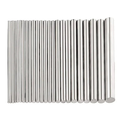 304 Stainless Steel Round Rod - Metric Linear Shaft 0.8mm–14mm Diameter, 125mm–500mm Length