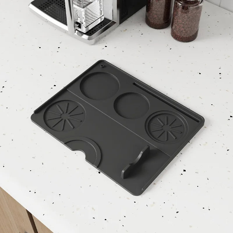 JUSTINLAU Non-Slip Silicone Espresso Tamping Mat – Coffee Press Cushion Pad & Tamp Station Tool for Home & Café Barista Use