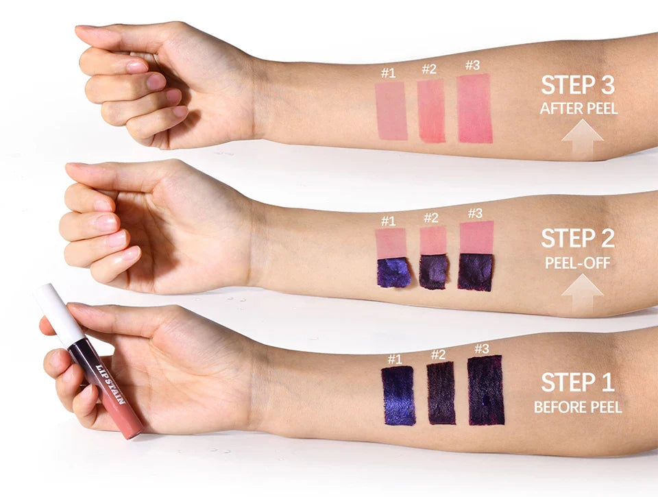 Blading Lip Gloss Peel & Stick Set – Long-Lasting, Waterproof, Pink, Transfer-Resistant Natural Lip Gloss for Women