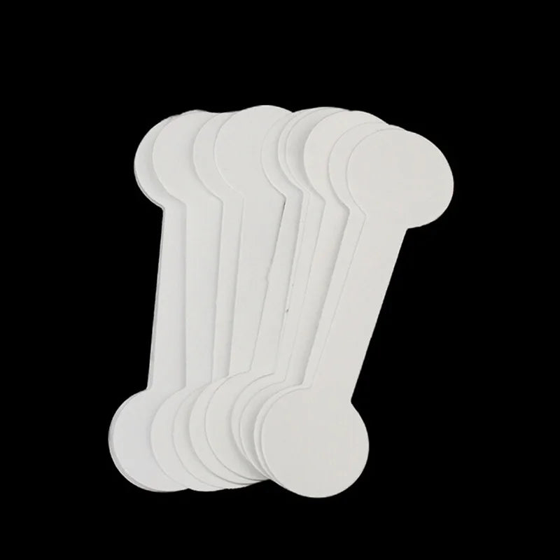 100PCS Blank Paper Price Tag Stickers – Self-Adhesive Jewelry Bracelet Ring Label Display Cards