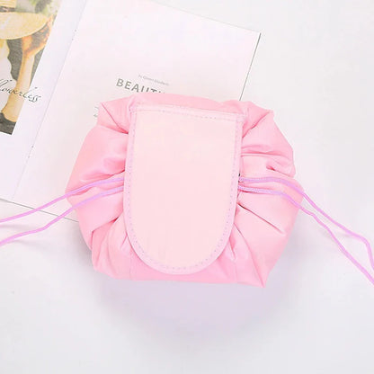 Women’s Drawstring Cosmetic Bag — Portable Waterproof Travel Makeup Organizer & Toiletry Beauty Pouch