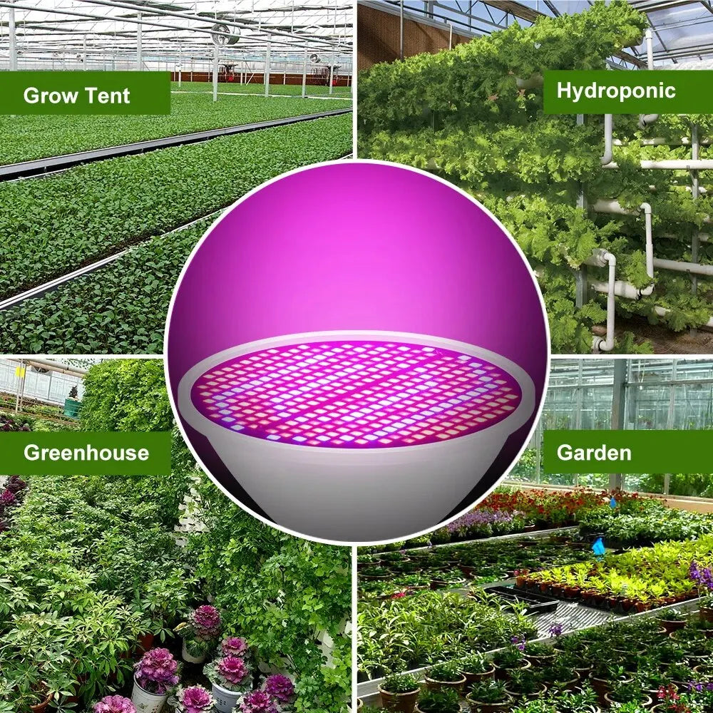 E27 LED Plant Grow Light – Full Spectrum for Indoor Hydroponics, Flower, Seedling, Vegetables – AC85V-265V Growth Box Bulb