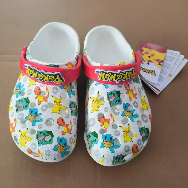 Pokemon Hole Sandals - Pikachu, Squirtle & Charmander Kawaii EVA Anime Slippers, Summer Beach Shoes for Kids, Perfect Gift