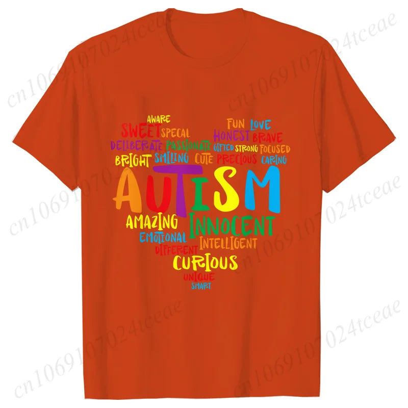 Women’s Live Love Accept Autism Awareness T-Shirt – Graphic Y2K Summer Top for Autism Awareness Month