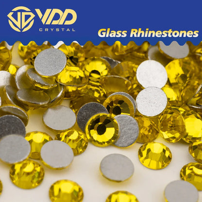 VDD SS4–SS30 Glass Crystal Rhinestones – High Quality Flatback Glitter Strass Stones for Nail Art, DIY Crafts & Decoration