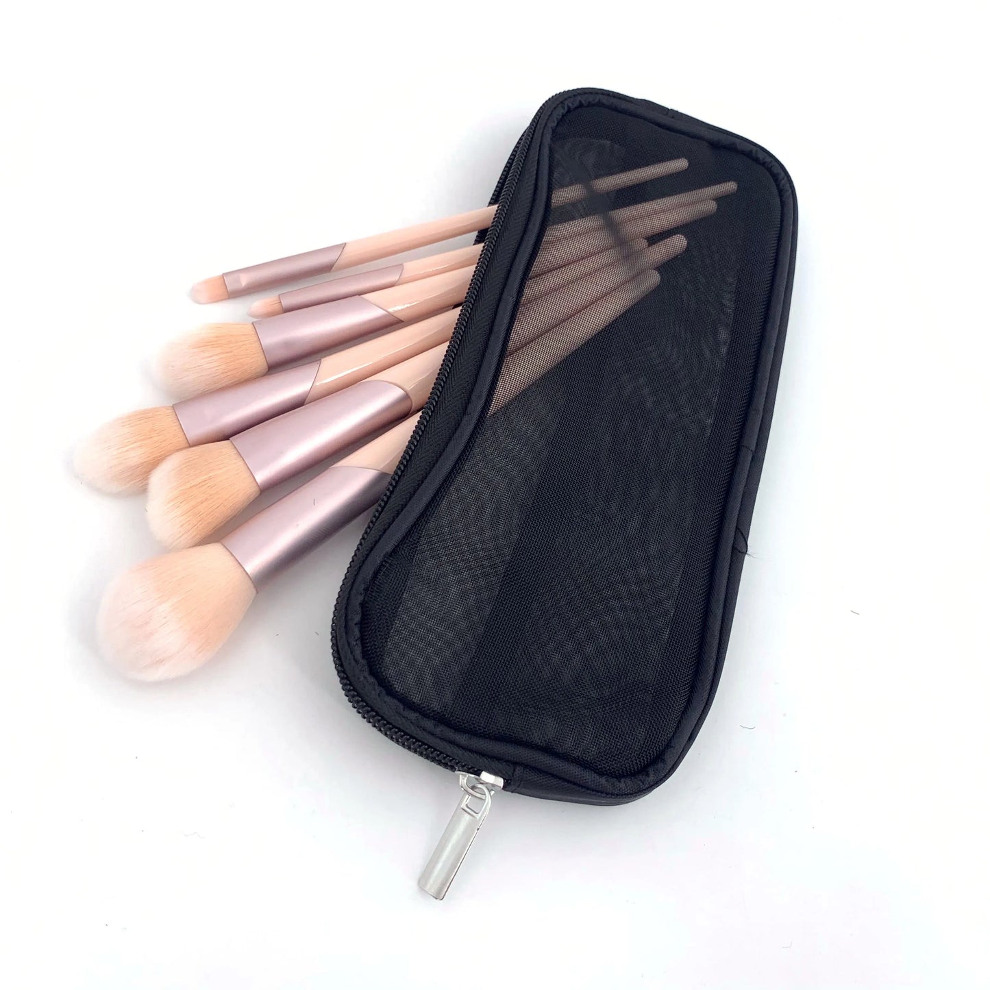 Makeup Brush Travel Case – Mesh Cosmetic Toiletry Bag Organizer for Men & Women, Beauty Tools Dopp Kit Pouch for Wash Storage