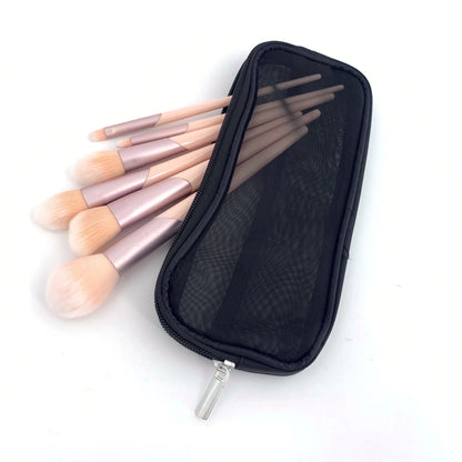 Makeup Brush Travel Case – Mesh Cosmetic Toiletry Bag Organizer for Men & Women, Beauty Tools Dopp Kit Pouch for Wash Storage