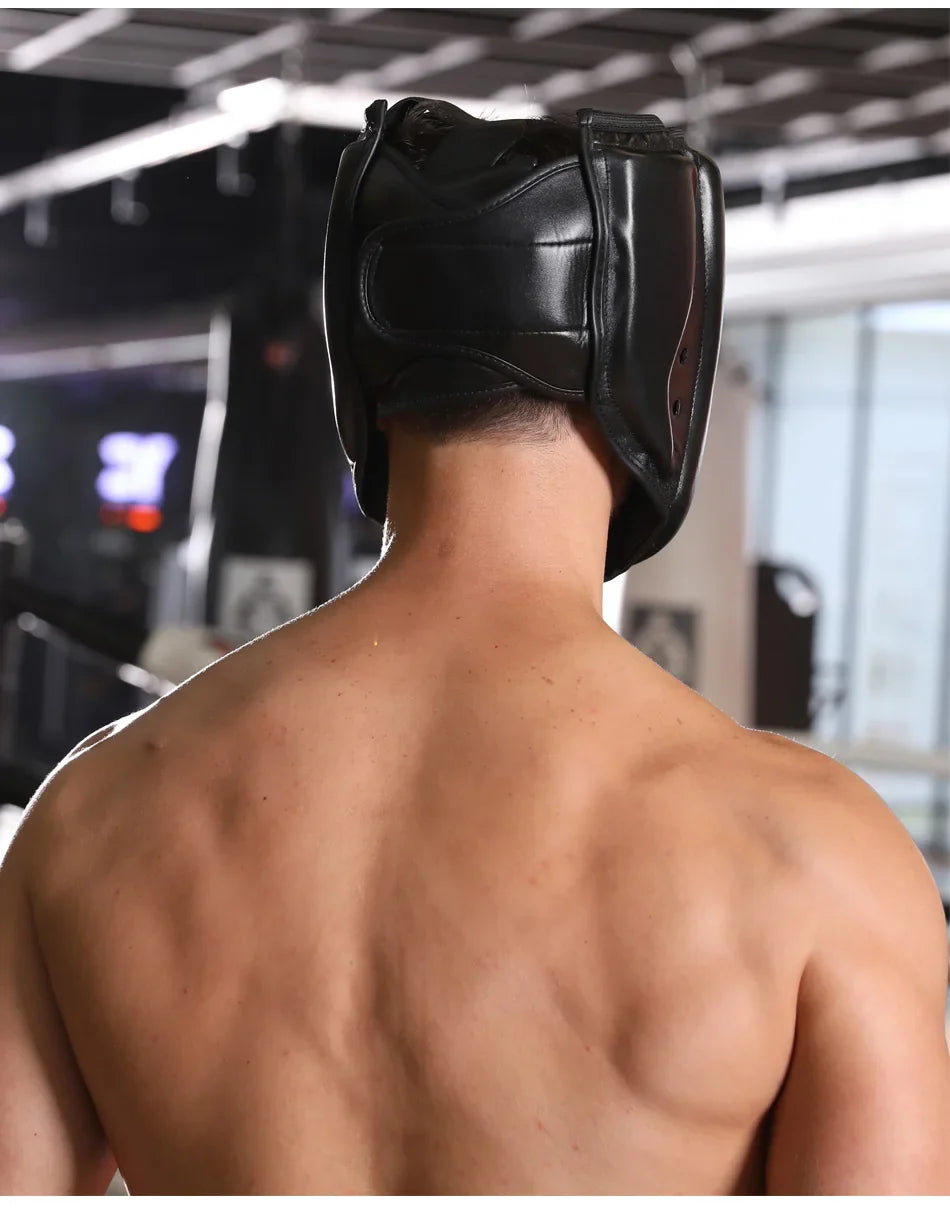 WOSWEIR Kickboxing Helmet – PU Protective Gear for Karate, Muay Thai, MMA, Sanda & Boxing – Adult & Kid Training Equipment