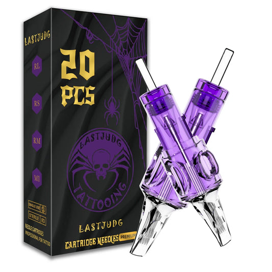 LASTJUDG 20PCS Disposable Tattoo Cartridge Needles – RL RS M1 RM for Permanent Makeup & Tattoo Pen
