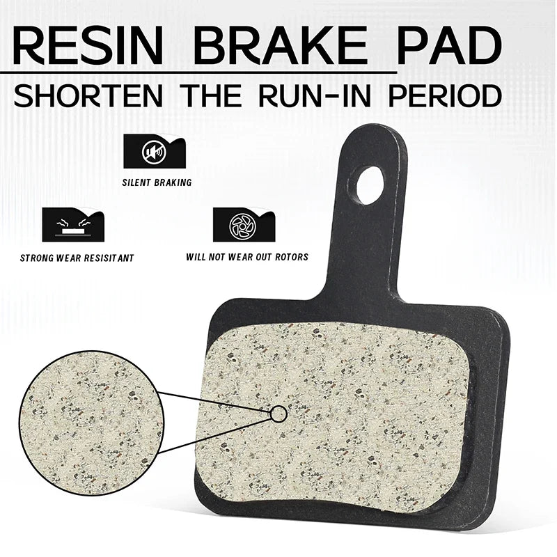 BUCKLOS Resin Disc Brake Pads - Wear-Resistant Hydraulic MTB Brake Pads Compatible with Shimano B01S, B03S & B05S