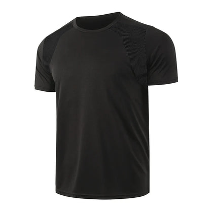 Men’s Summer Solid Color T-Shirt – Round Neck Short Sleeve Athletic Fitness Sports Top (Black & White, 1–2 PCS)