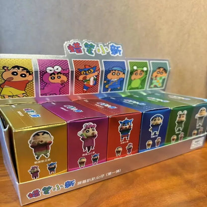 Kucikuji Crayon Shin Chan Blind Box Toy – Kawaii Anime Figure for Car, Phone & Computer Decor