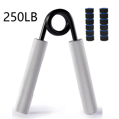 Aluminum Alloy Hand Gripper with Sponge Sleeve — Spring Steel Fitness Trainer for Arm & Finger Strength, Home Gym for Men