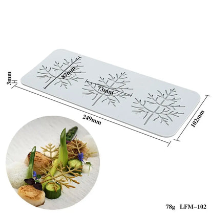 Flower & Leaf Pattern Silicone Mold — Fondant Cake Lace Mat for DIY Baking, Craft & Cake Decoration