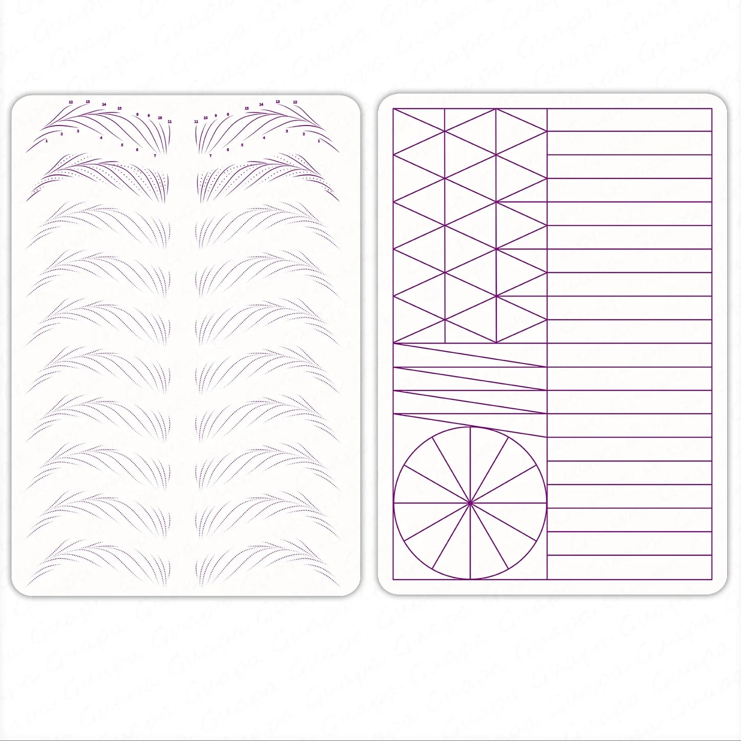 Silicone Practice Skin for Permanent Makeup — Double-Sided Latex Sheet with Brows Design for Hair Stroke Training