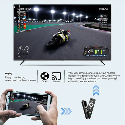 LEMFO DQ10 ATV Mini TV Stick – Android 13, 8K Video, 4K Wifi6, Voice Remote Smart TV Box