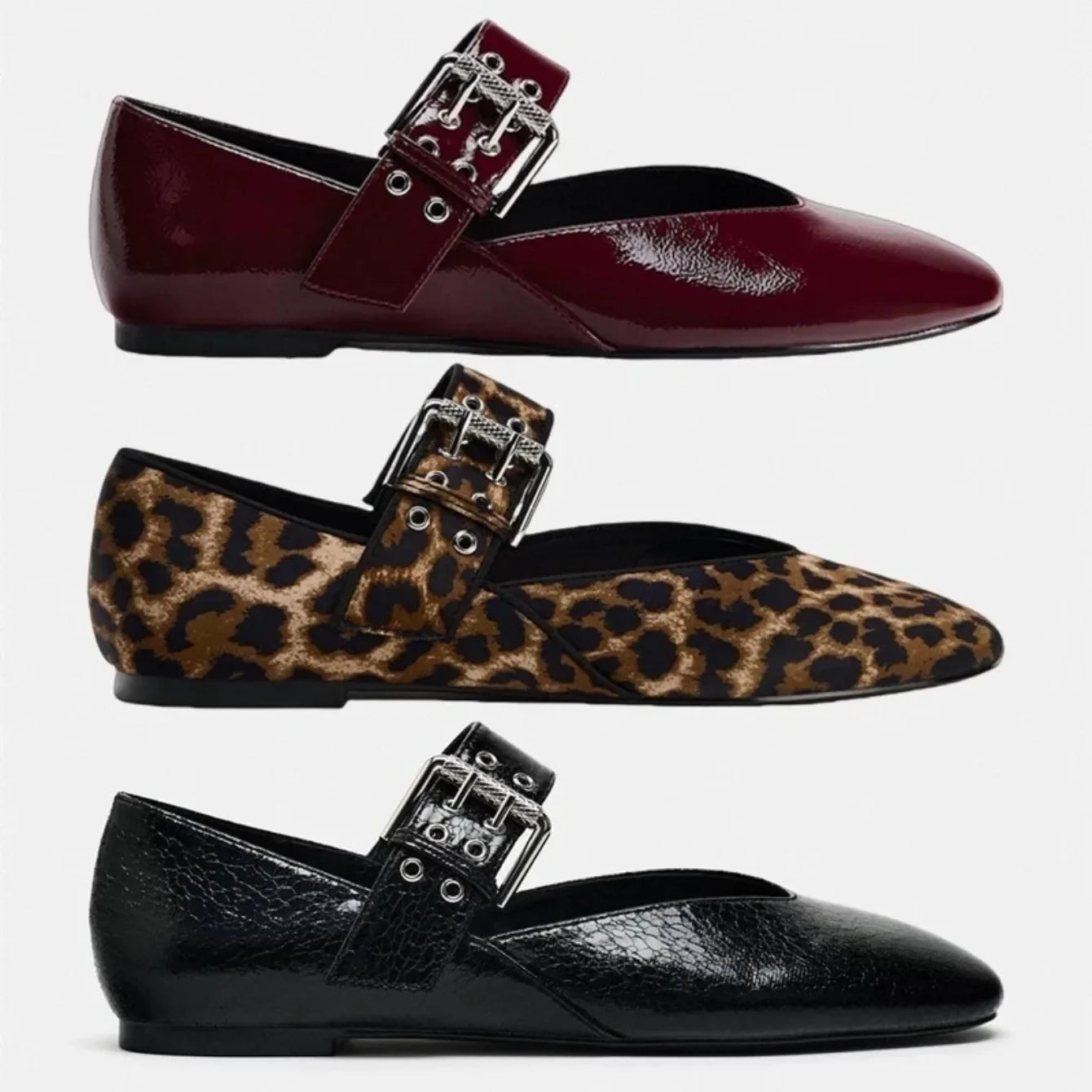 2024 Women’s Flats – Autumn Pointed Toe Loafers & Ballerinas, Retro Leopard Print Dress Shoes for Fall (Zapatos De Mujer)