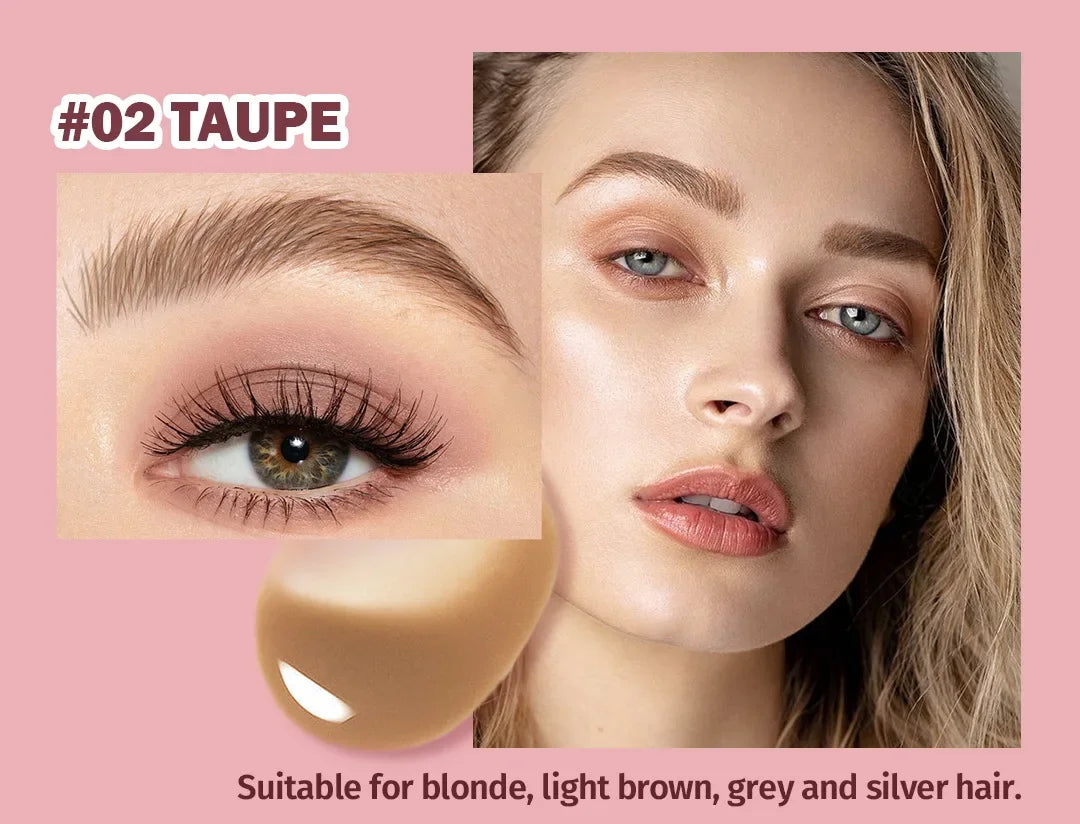 Wild 3D Eyebrow Pencil – Square Angled Brush Velvet Brow Dye Cream, Waterproof & Anti-Smudge Tint Pen