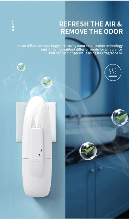 Smart Aroma Essential Oil Diffuser – Bluetooth APP Control, Plug-In Wall Scent Machine for Home & Office Air Freshening