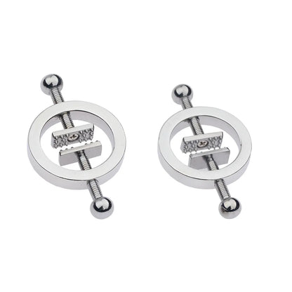 Stainless Steel Adjustable Nipple Clips — Erotic Breast Stimulation, Bondage Restraint Fetish BDSM Sex Toy for Women