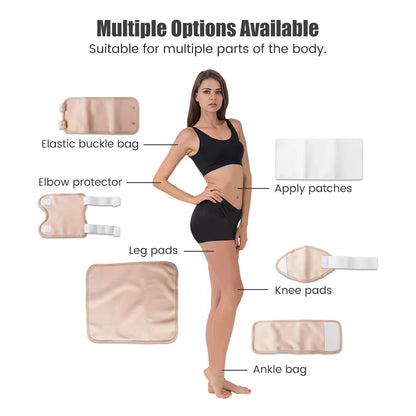Reusable Castor Oil Pack Wrap - Organic Cotton with Adjustable Elastic Strap, Castor Oil Compress for Body Care