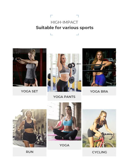 New Impact Sports Yoga Vest - Women's Backless Fitness Top, Built-in Bra with Cups, Scrunch Gym Clothes for Workout