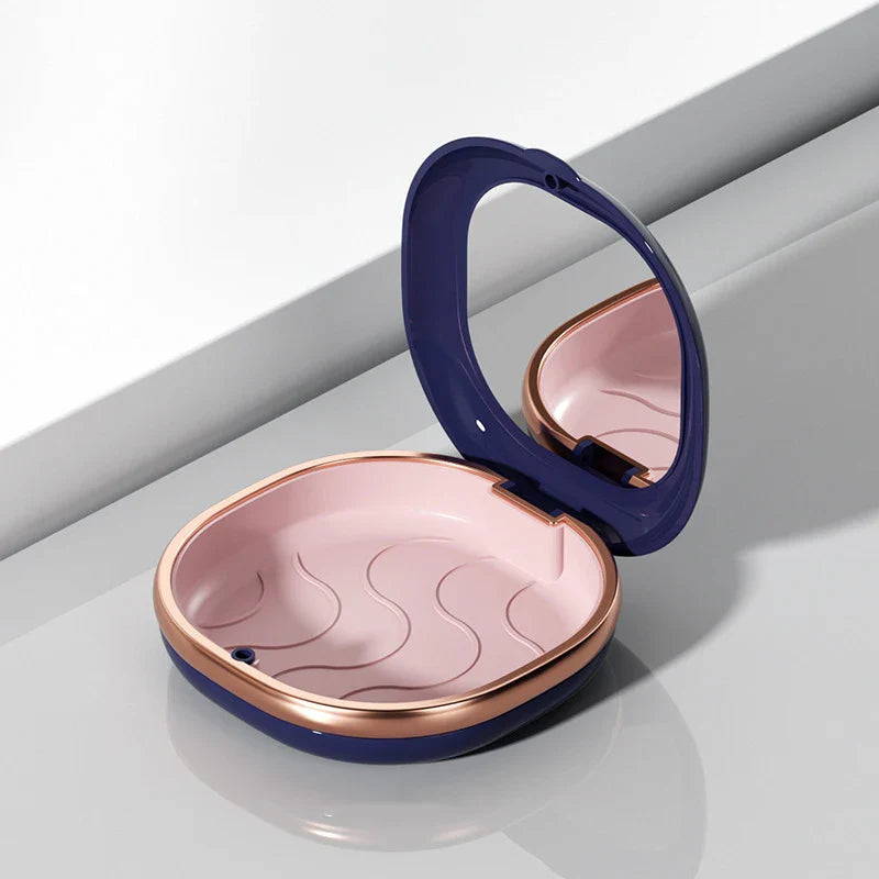 Portable Braces and Mouth Guard Case – Slim Night Denture Holder with Lid for Teeth Aligners and Orthodontic Supplies